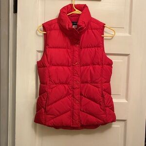 J. Crew Vibrant Red Puffer Vest